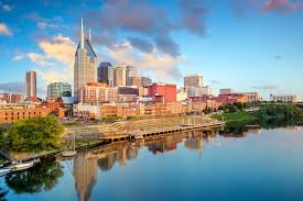 Nashville skyline and Cumberland River
